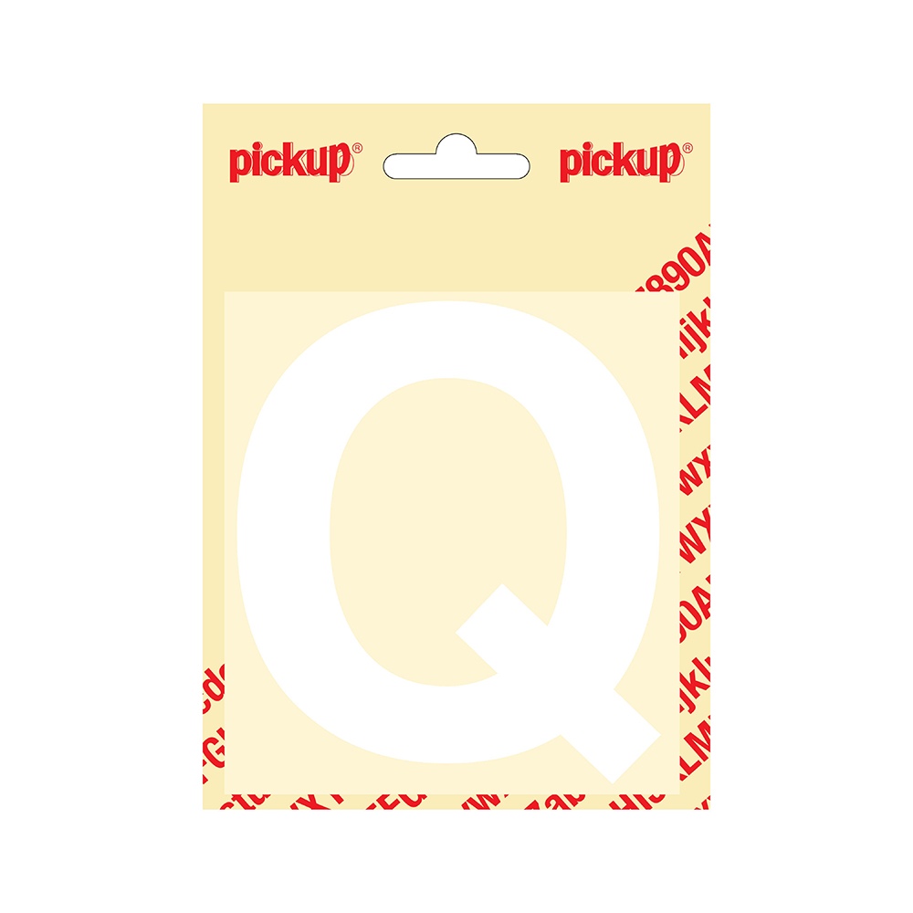 Pickup plakletter Helvetica 100 mm - wit Q