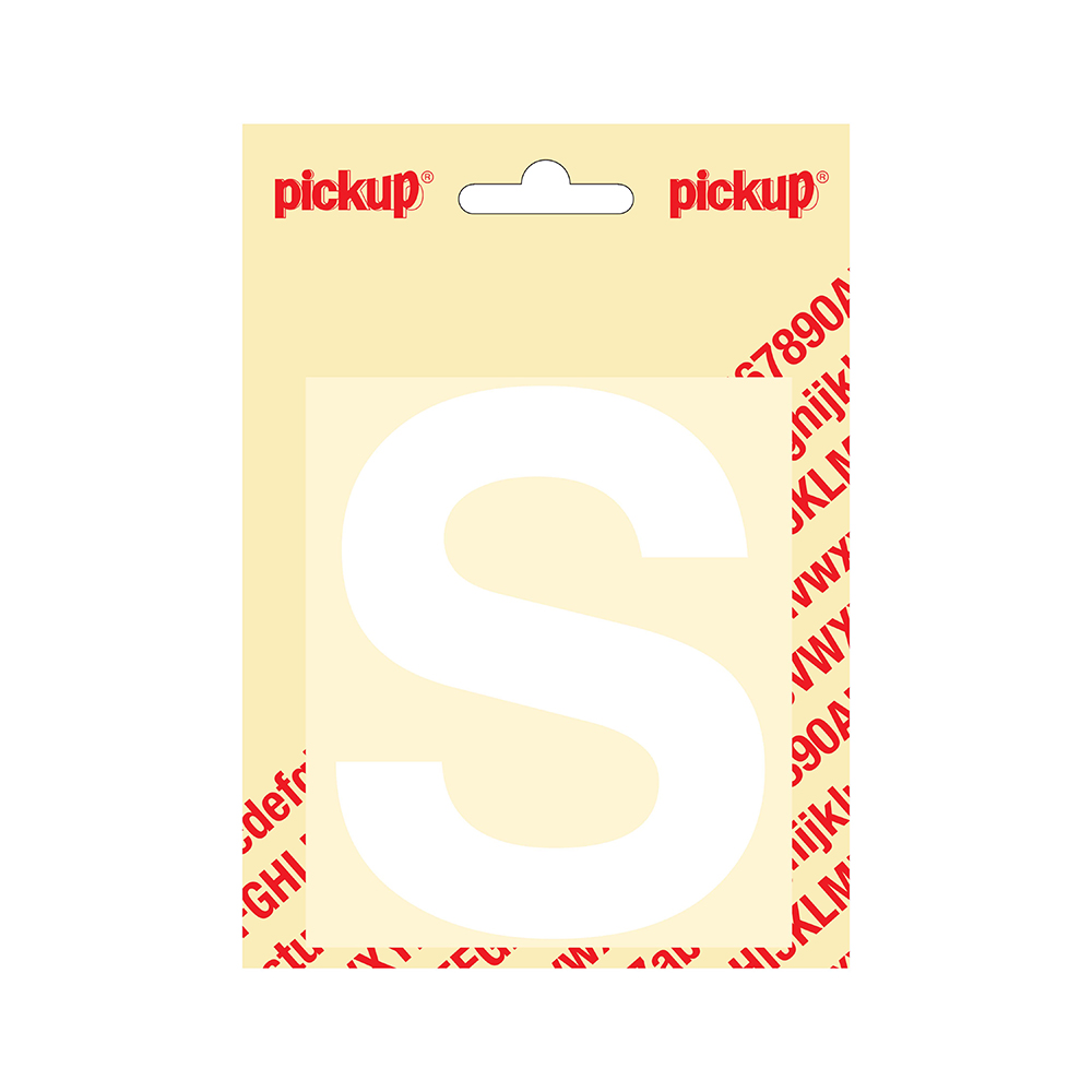 Pickup plakletter Helvetica 100 mm - wit S