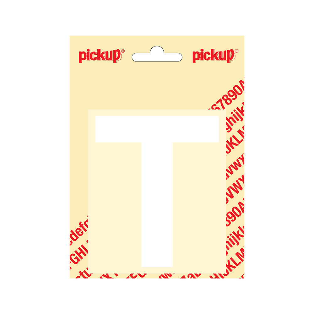 Pickup plakletter Helvetica 100 mm - wit T