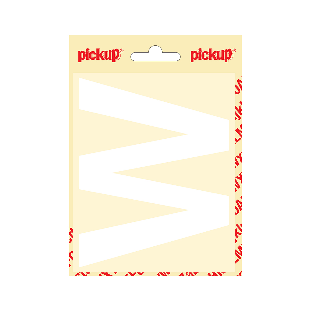 Pickup plakletter Helvetica 100 mm - wit W