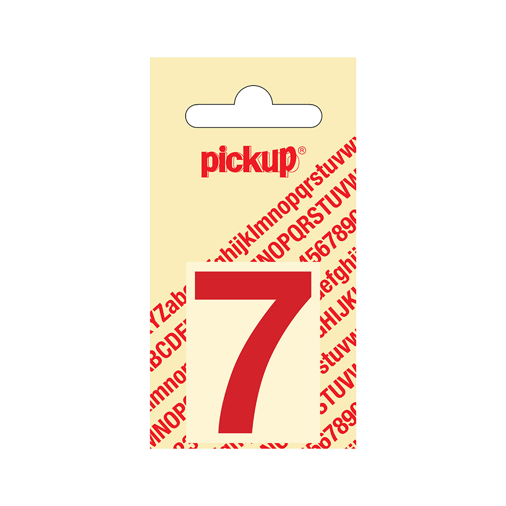 Pickup plakcijfer Helvetica 40 mm - rood 7