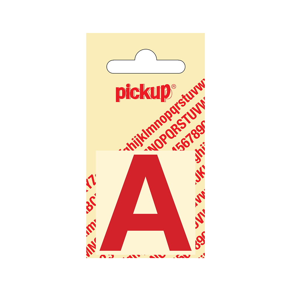 Pickup plakletter Helvetica 40 mm - rood A