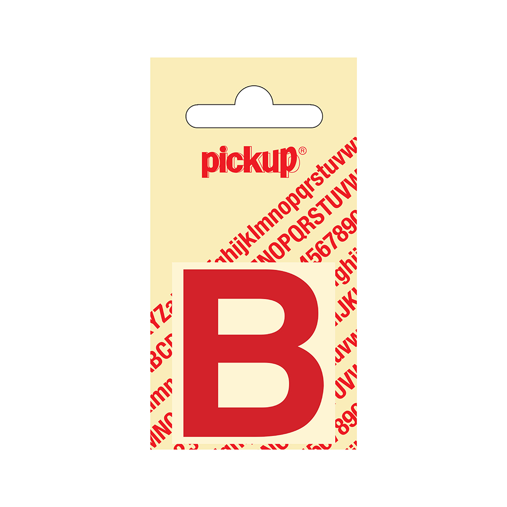 Pickup plakletter Helvetica 40 mm - rood B
