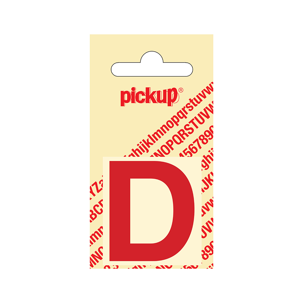 Pickup plakletter Helvetica 40 mm - rood D