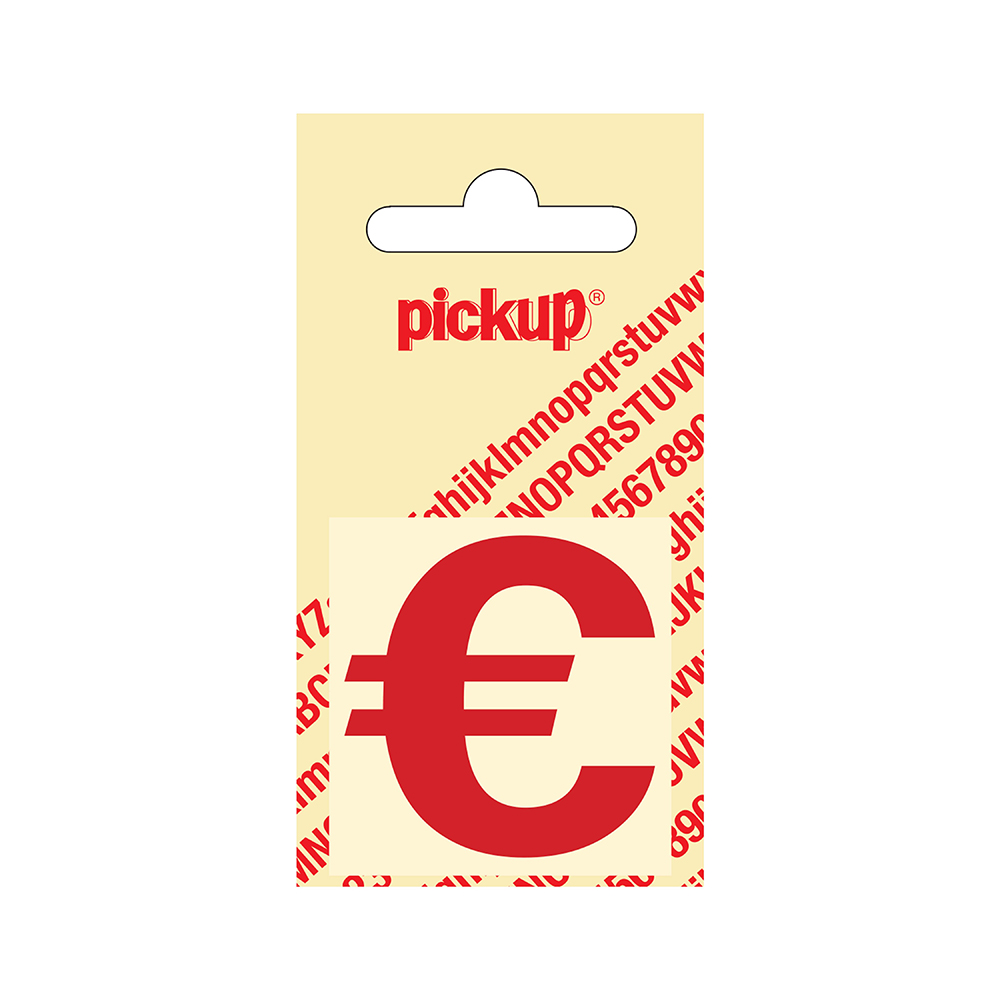 Pickup plakletter Helvetica 40 mm - rood euro