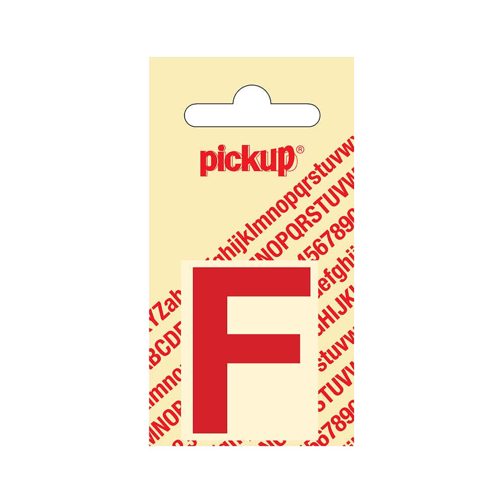 Pickup plakletter Helvetica 40 mm - rood F
