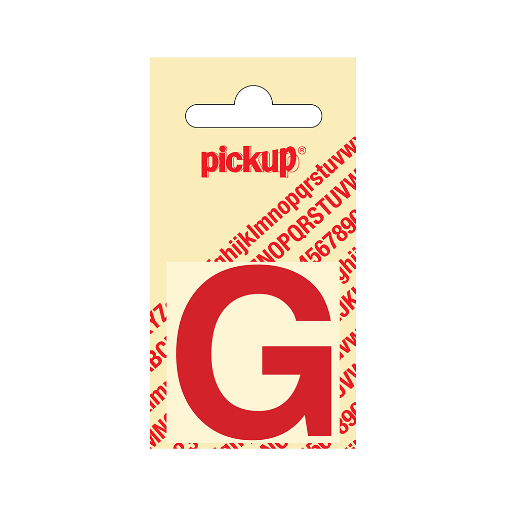 Pickup plakletter Helvetica 40 mm - rood G