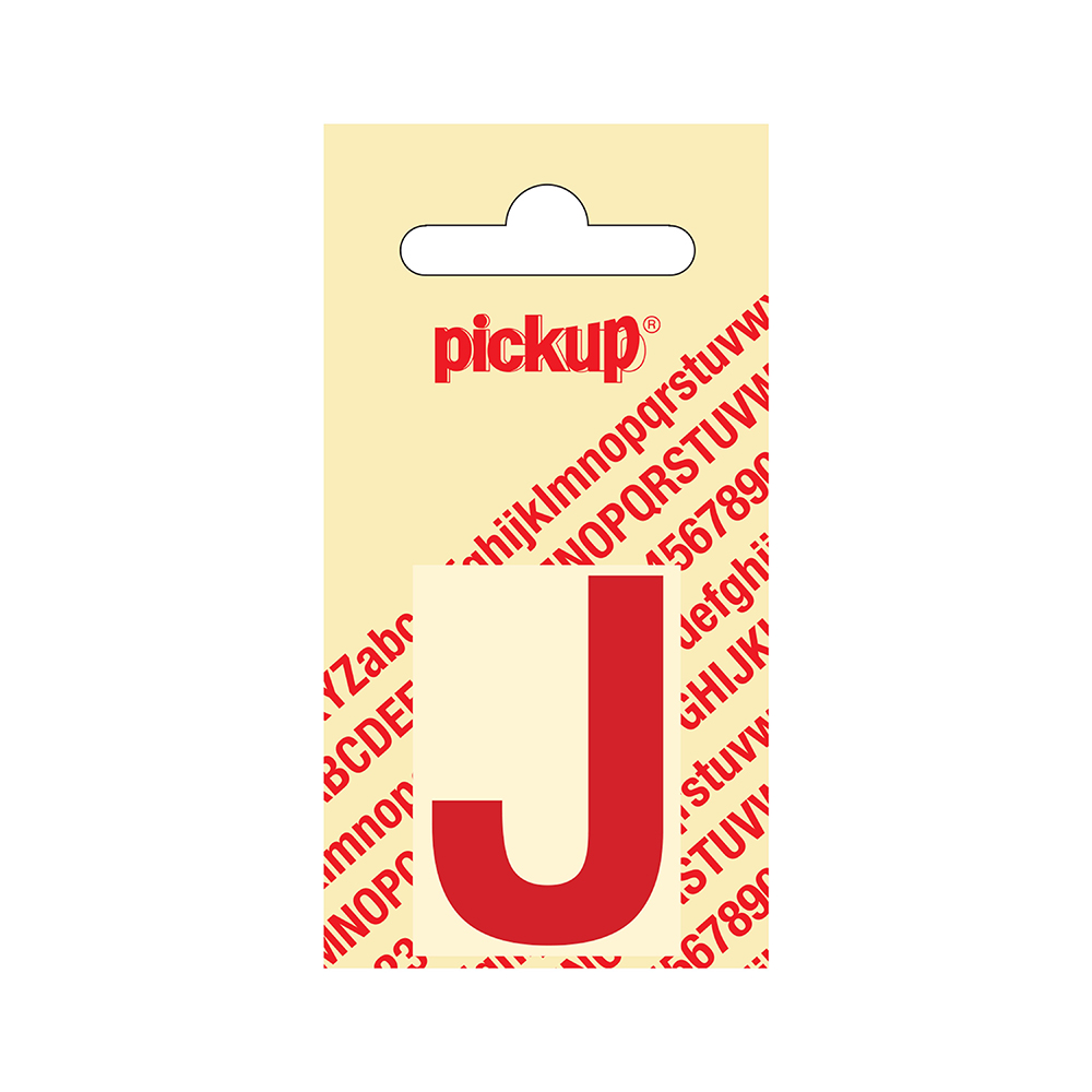 Pickup plakletter Helvetica 40 mm - rood J