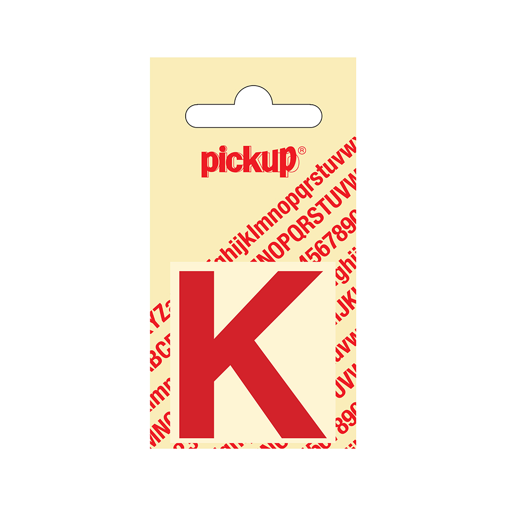 Pickup plakletter Helvetica 40 mm - rood K