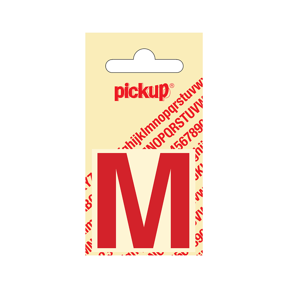 Pickup plakletter Helvetica 40 mm - rood M