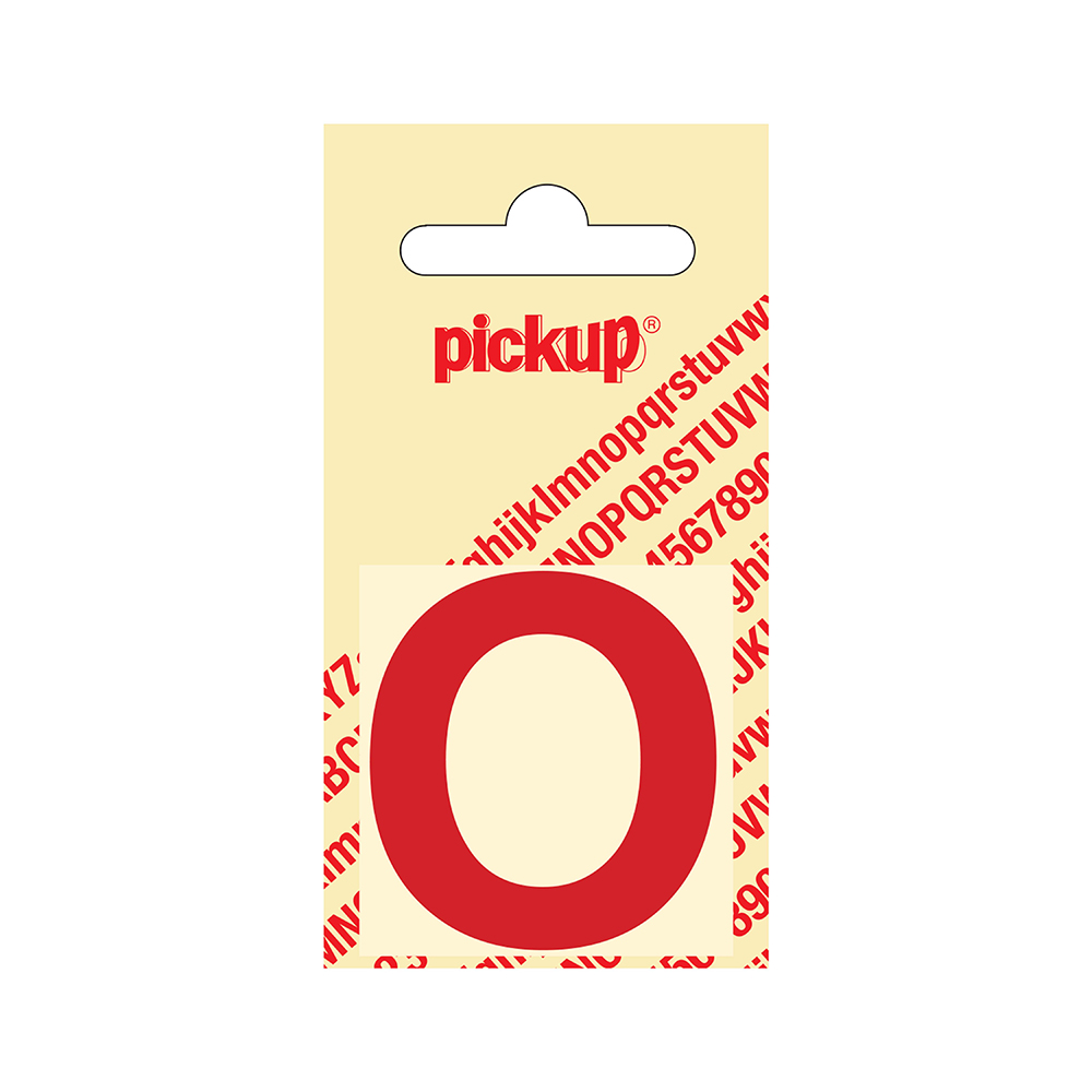 Pickup plakletter Helvetica 40 mm - rood O