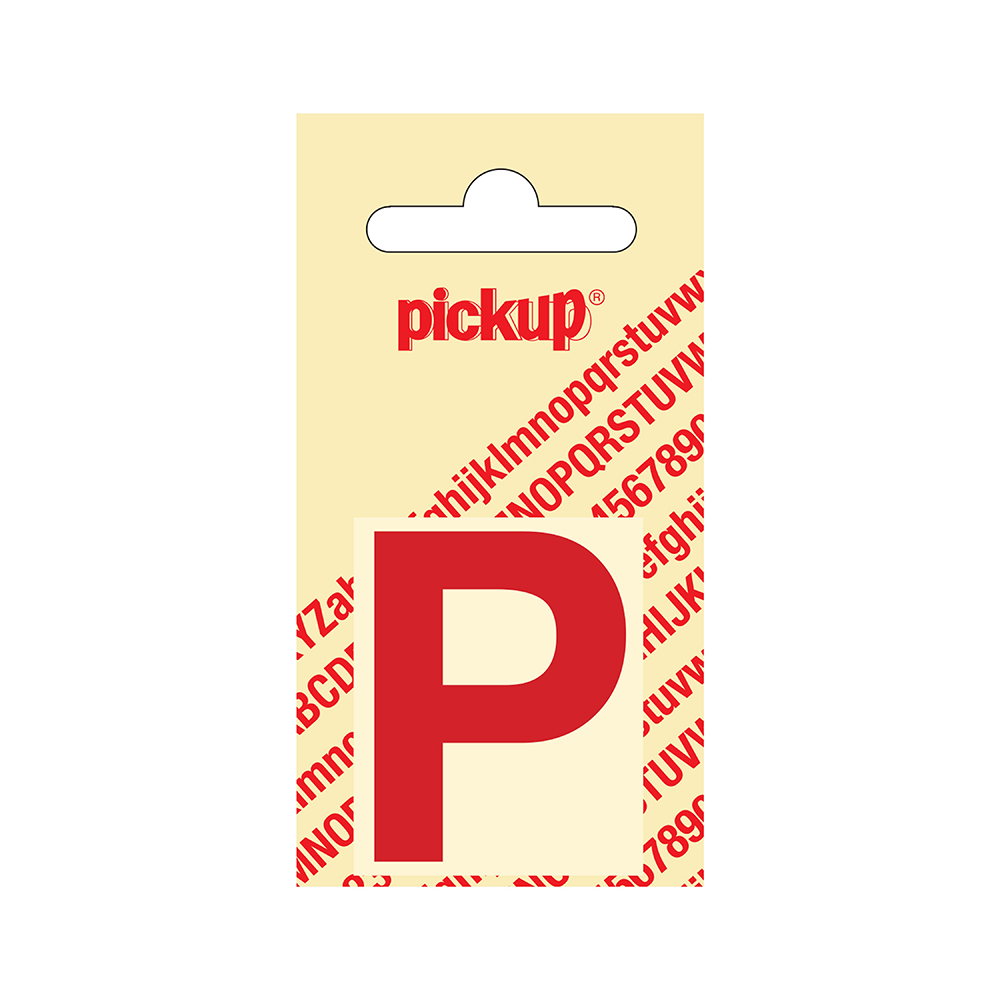 Pickup plakletter Helvetica 40 mm - rood P