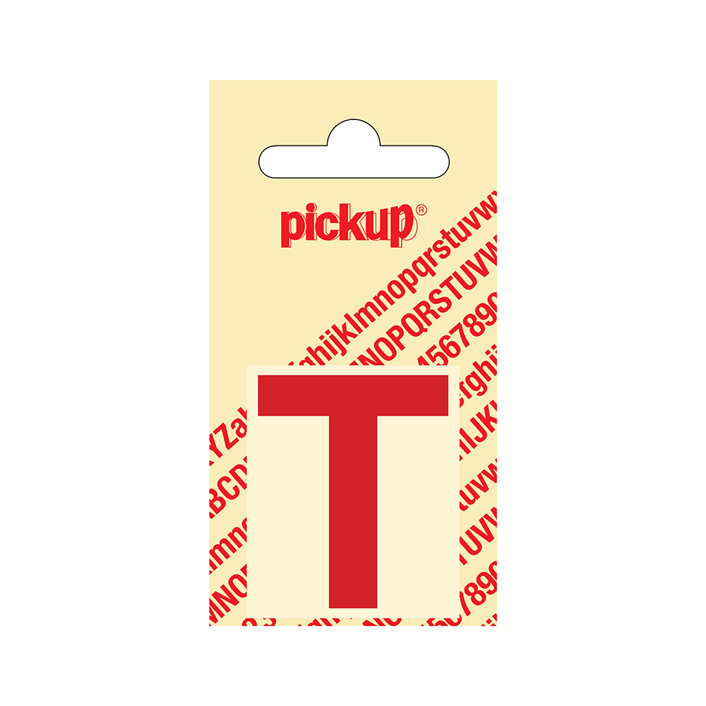 Pickup plakletter Helvetica 40 mm - rood T