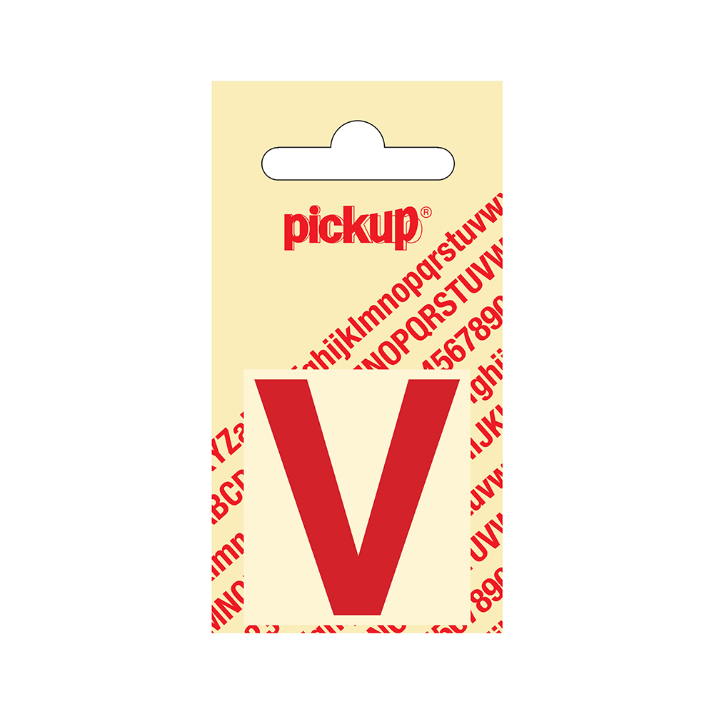 Pickup plakletter Helvetica 40 mm - rood V
