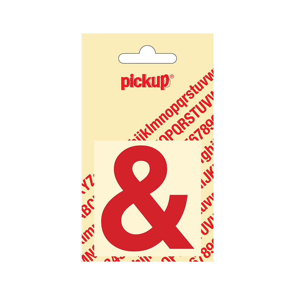 Pickup plakletter Helvetica 60 mm - rood &
