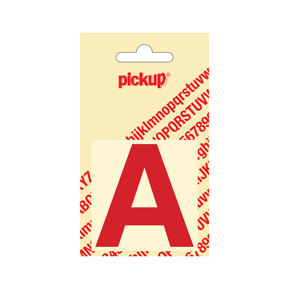 Pickup plakletter Helvetica 60 mm - rood A