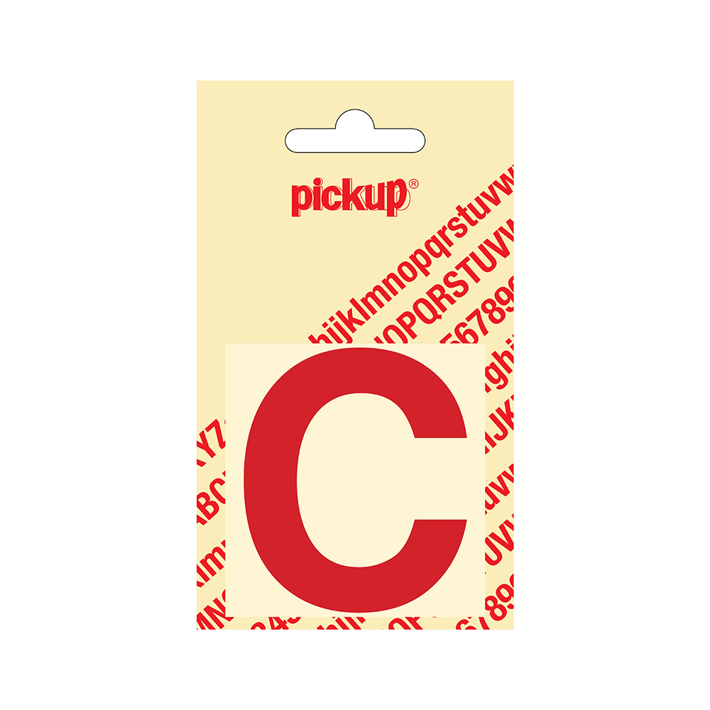 Pickup plakletter Helvetica 60 mm - rood C