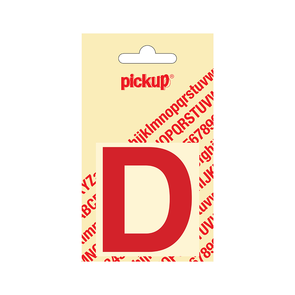 Pickup plakletter Helvetica 60 mm - rood D