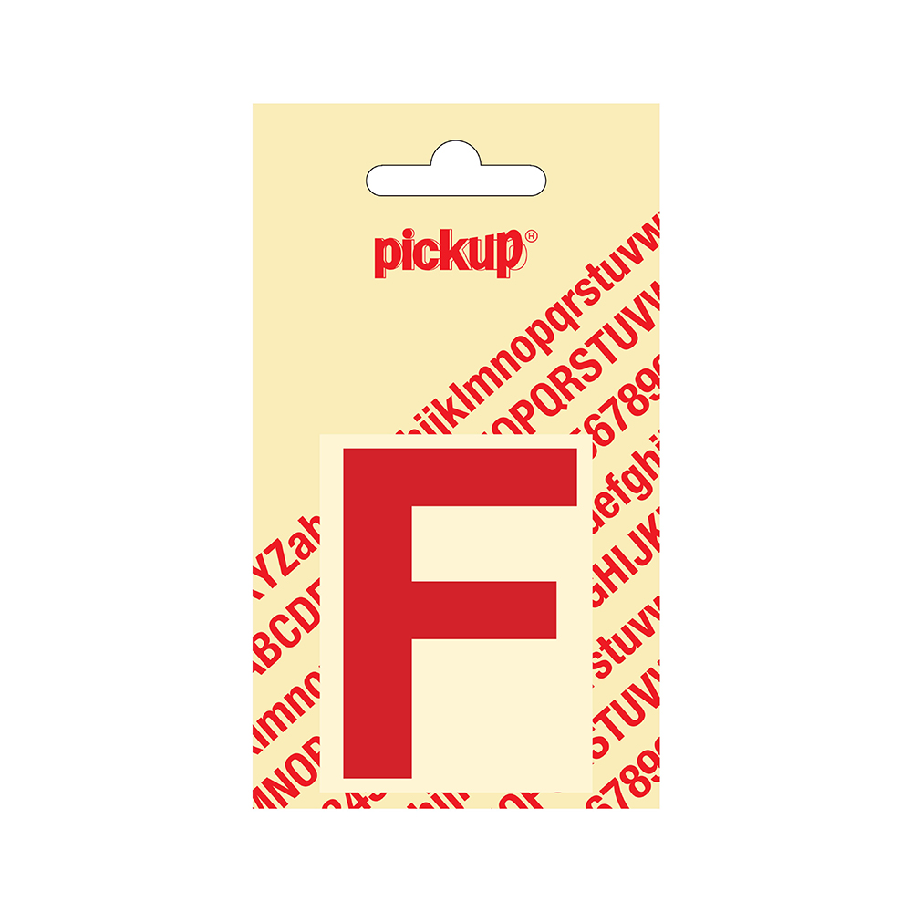 Pickup plakletter Helvetica 60 mm - rood F