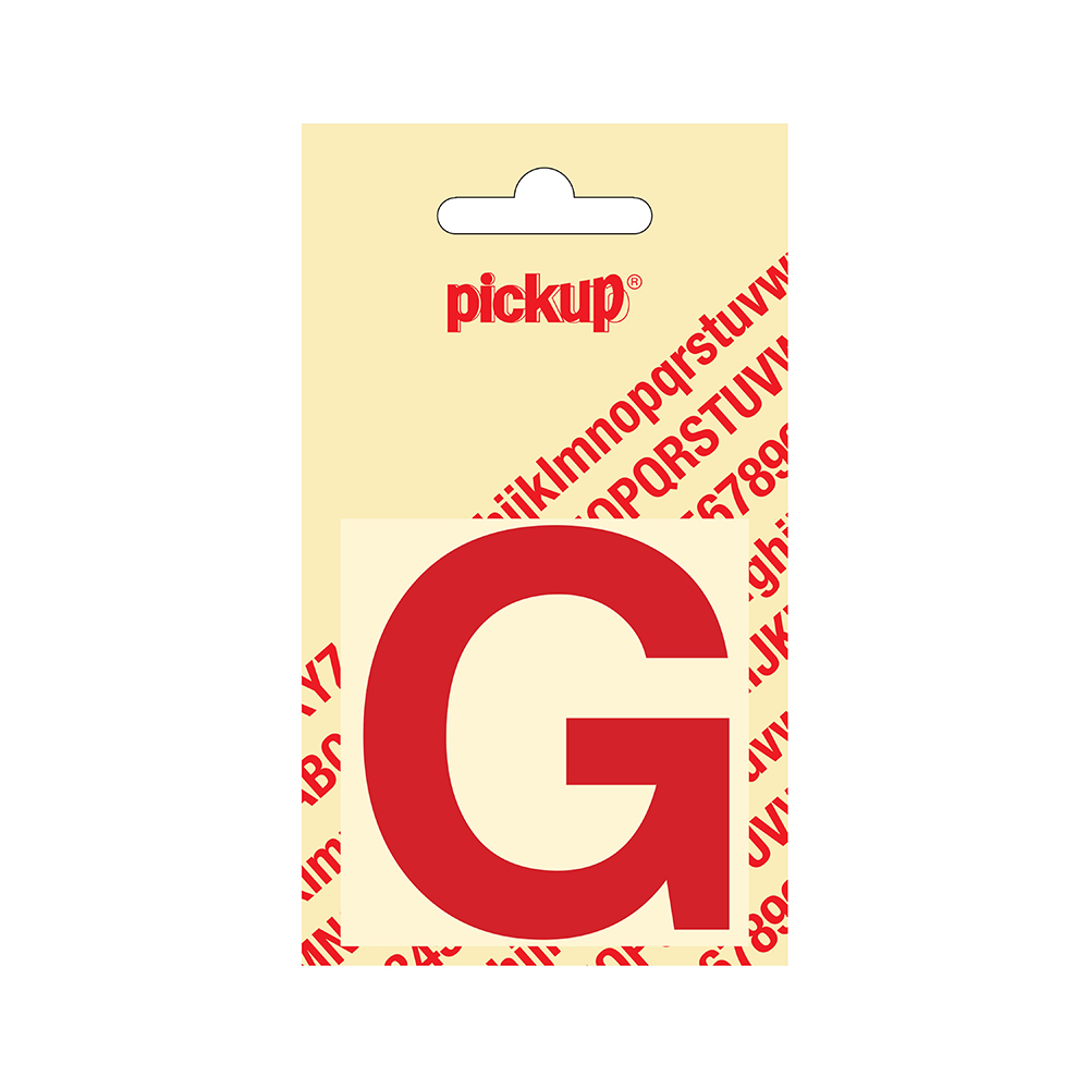 Pickup plakletter Helvetica 60 mm - rood G