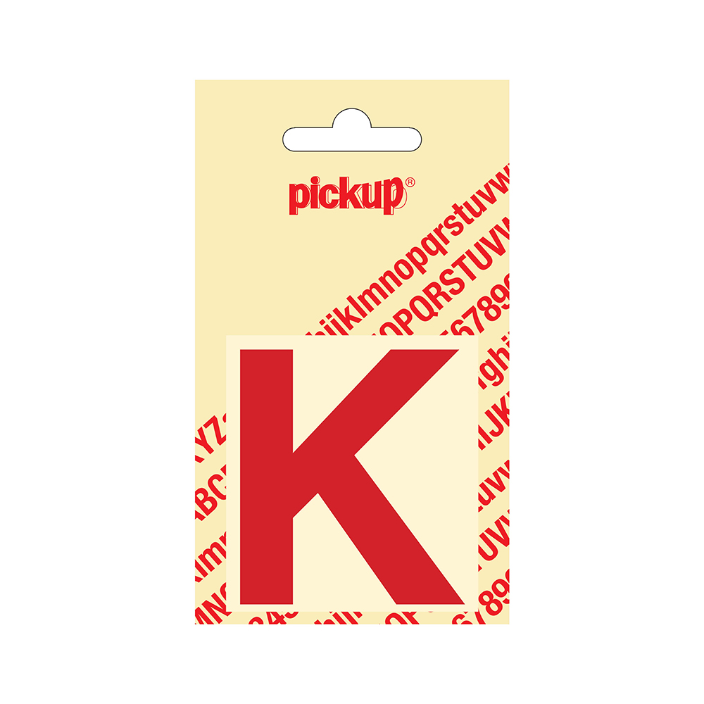 Pickup plakletter Helvetica 60 mm - rood K