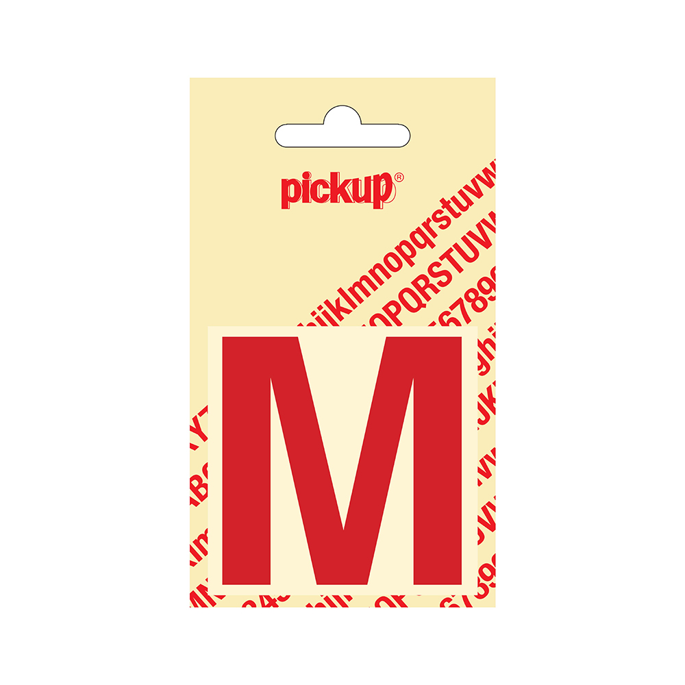 Pickup plakletter Helvetica 60 mm - rood M