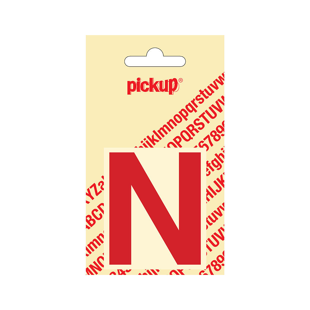Pickup plakletter Helvetica 60 mm - rood N