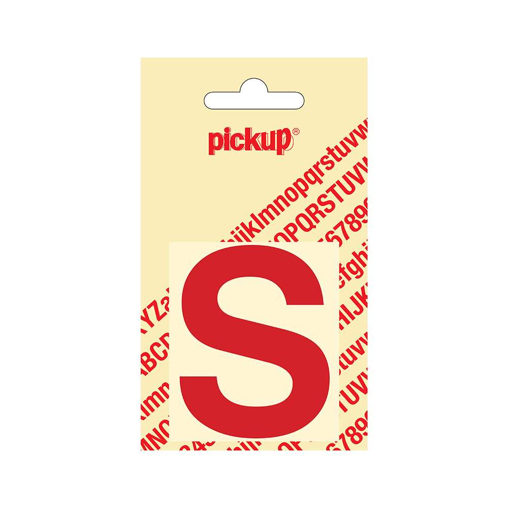 Pickup plakletter Helvetica 60 mm - rood S