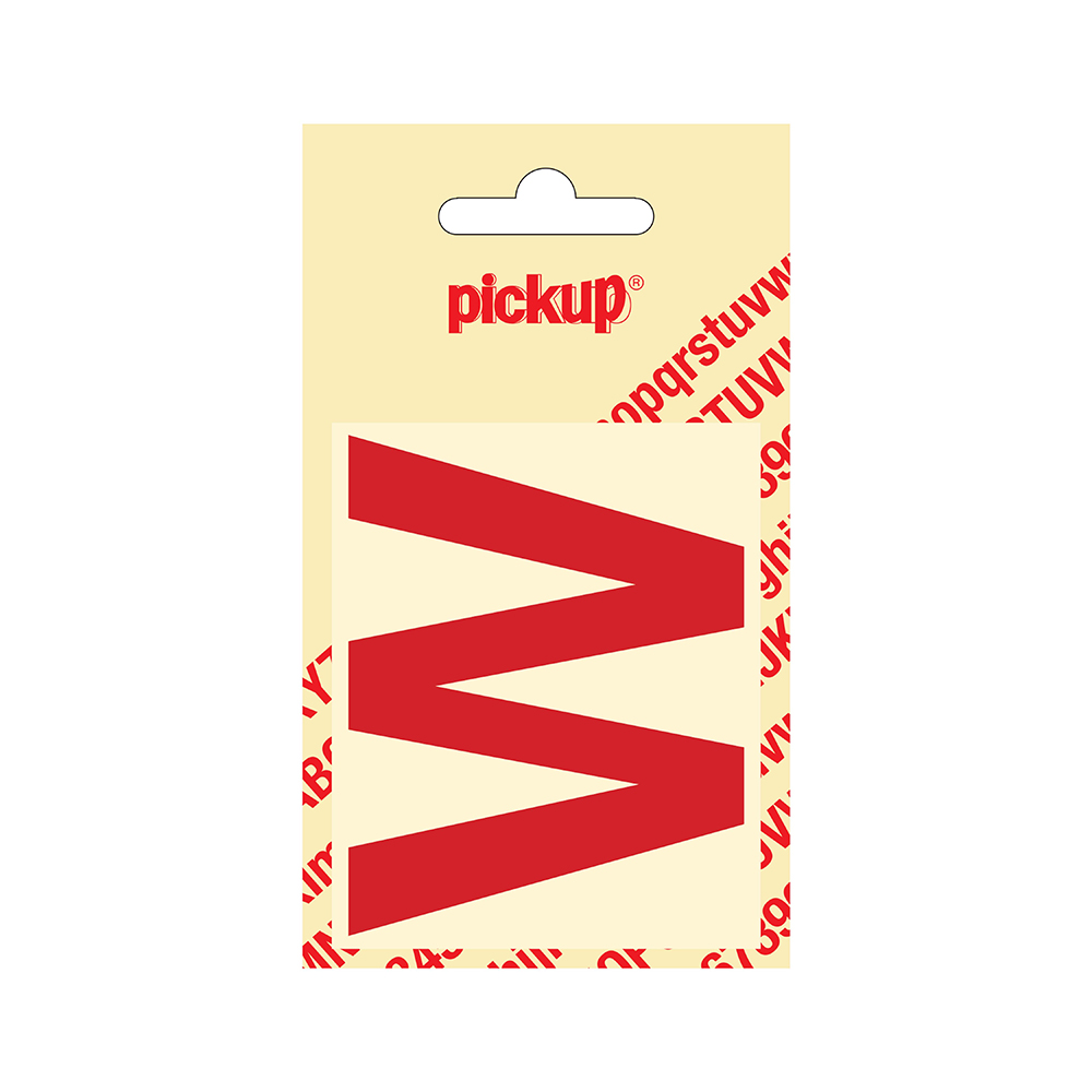 Pickup plakletter Helvetica 60 mm - rood W