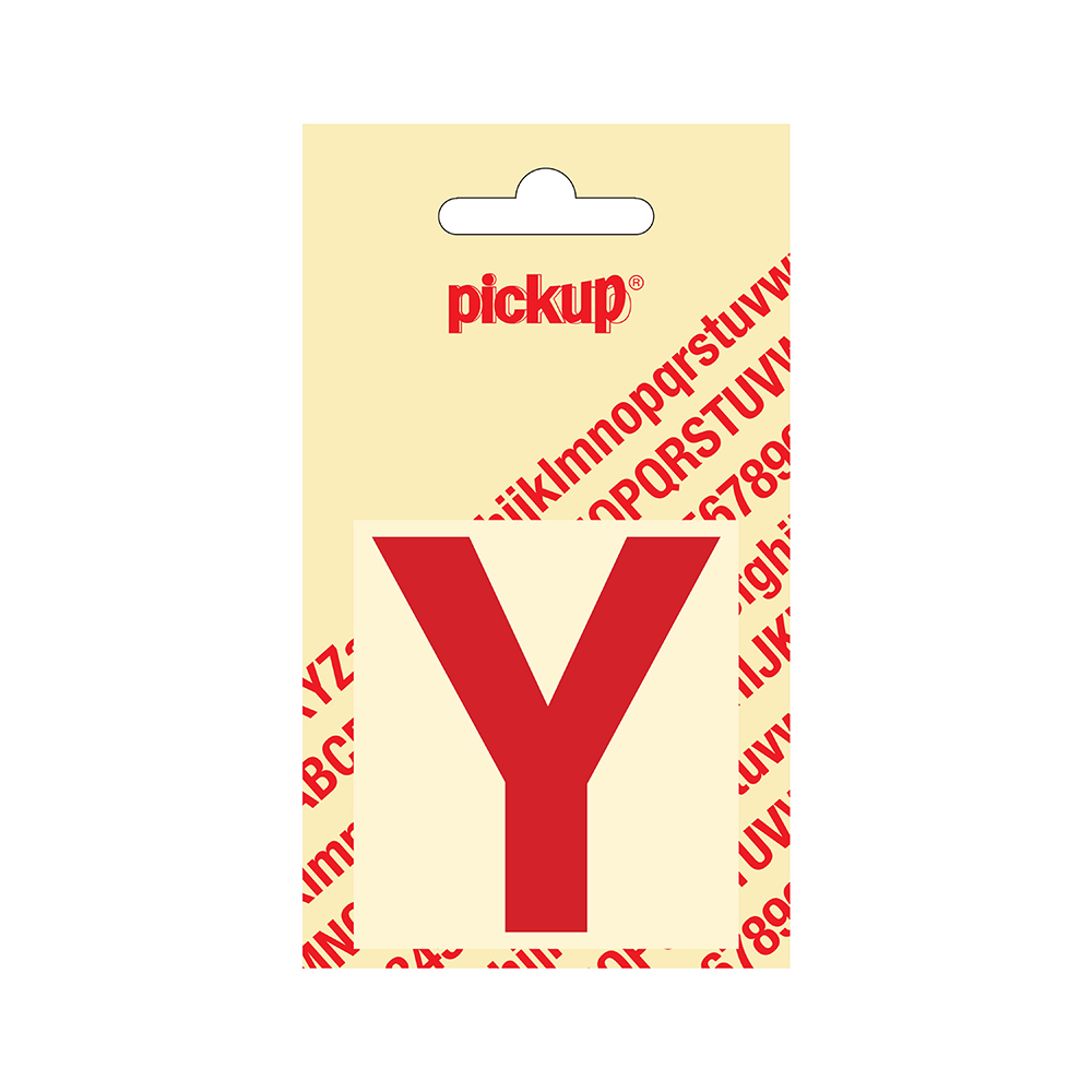 Pickup plakletter Helvetica 60 mm - rood Y