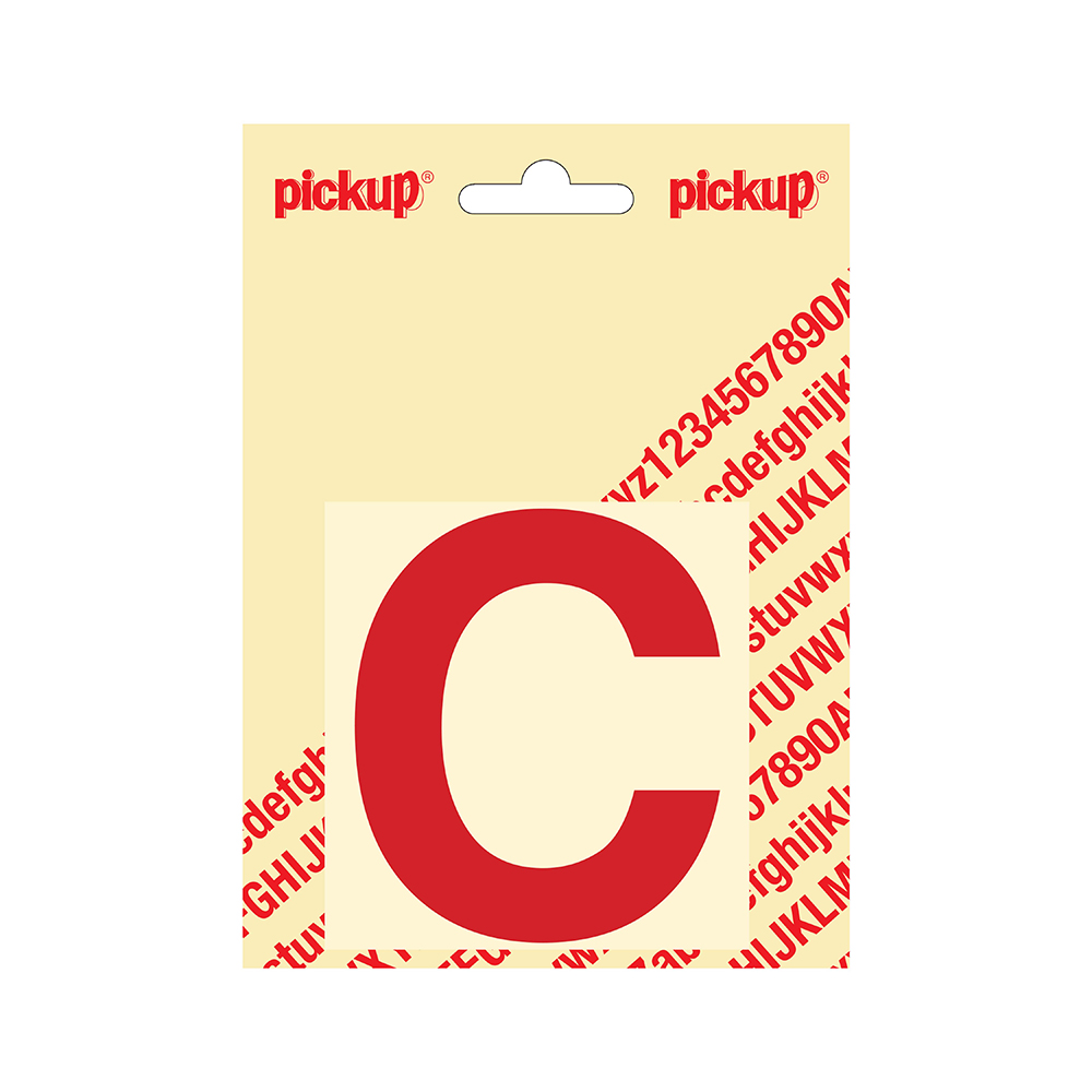 Pickup plakletter Helvetica 80 mm - rood C
