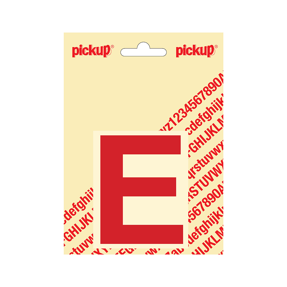 Pickup plakletter Helvetica 80 mm - rood E