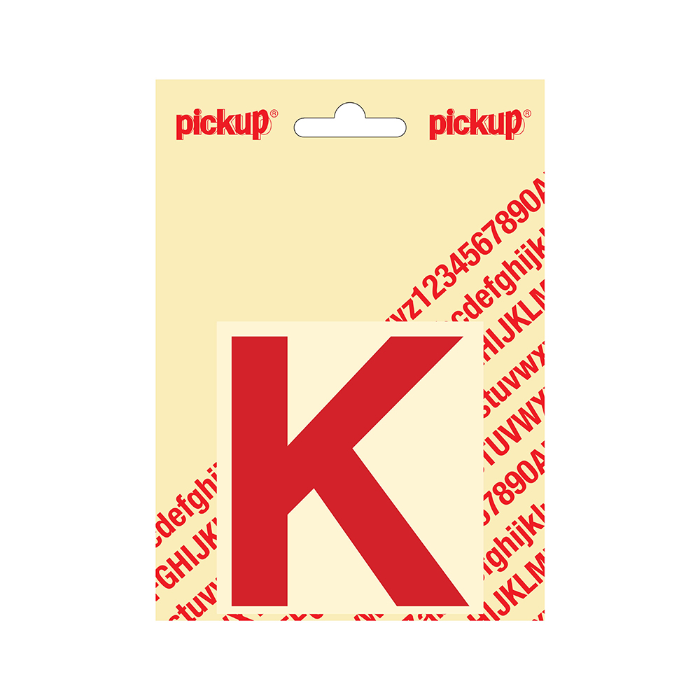 Pickup plakletter Helvetica 80 mm - rood K