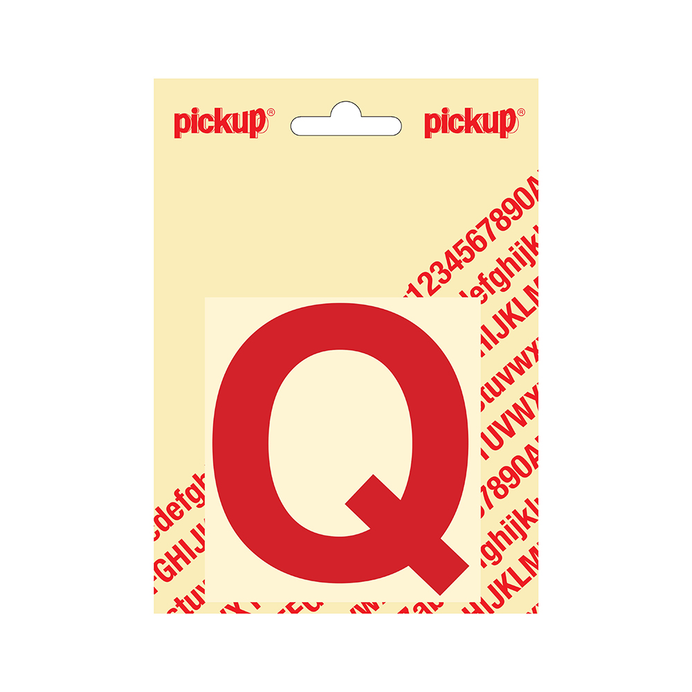 Pickup plakletter Helvetica 80 mm - rood Q