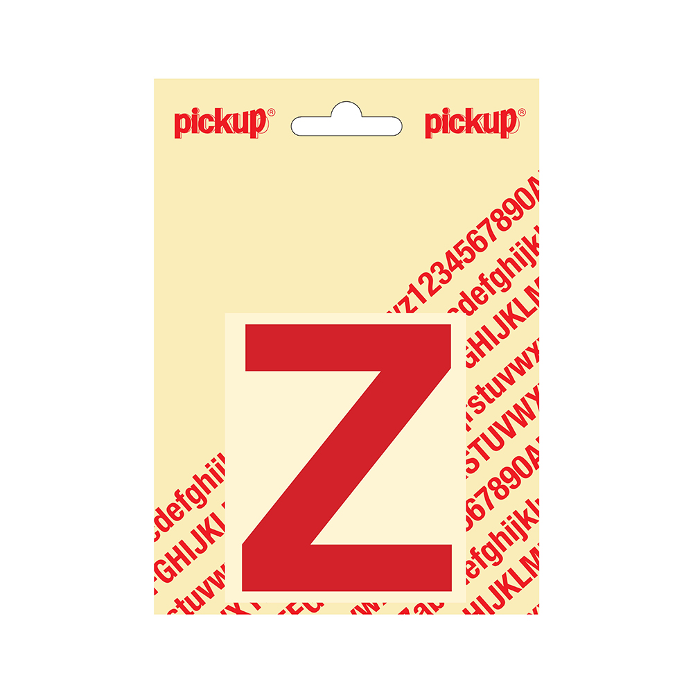 Pickup plakletter Helvetica 80 mm - rood Z