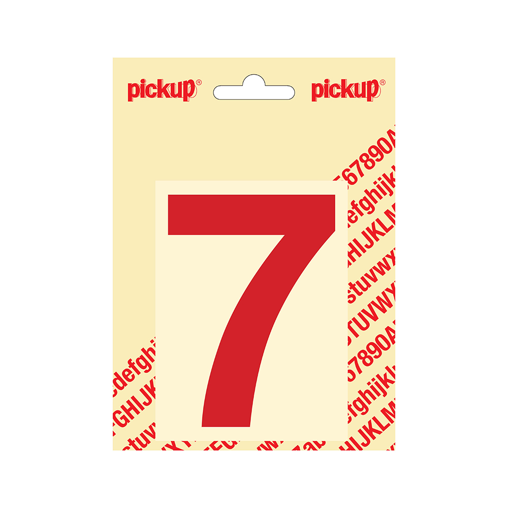 Pickup plakcijfer Helvetica 100 mm - rood 7