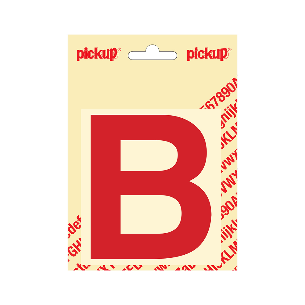 Pickup plakletter Helvetica 100 mm - rood B