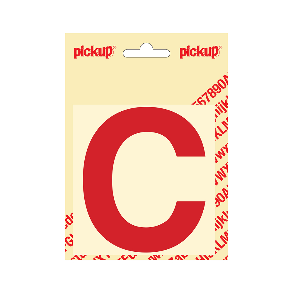 Pickup plakletter Helvetica 100 mm - rood C