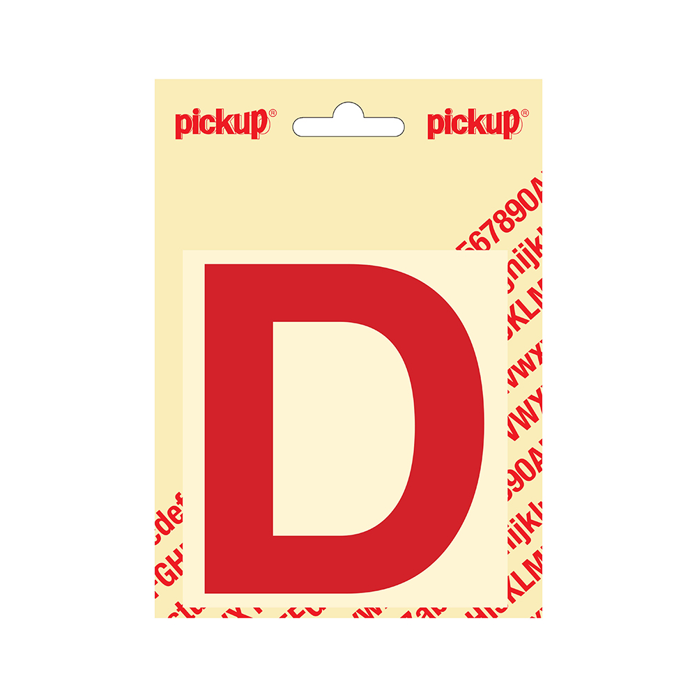 Pickup plakletter Helvetica 100 mm - rood D