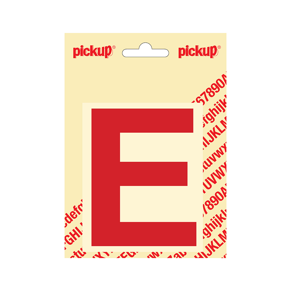 Pickup plakletter Helvetica 100 mm - rood E