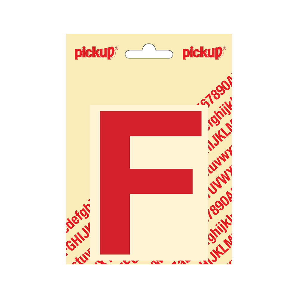 Pickup plakletter Helvetica 100 mm - rood F