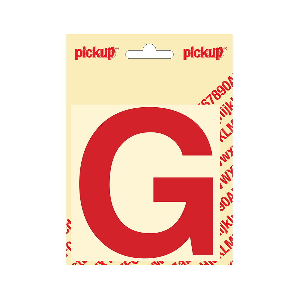 Pickup plakletter Helvetica 100 mm - rood G