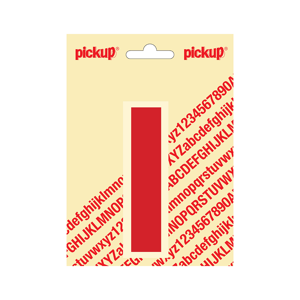 Pickup plakletter Helvetica 100 mm - rood I