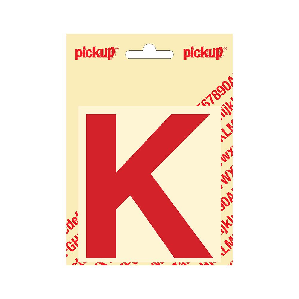 Pickup plakletter Helvetica 100 mm - rood K