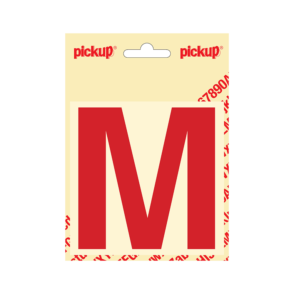 Pickup plakletter Helvetica 100 mm - rood M