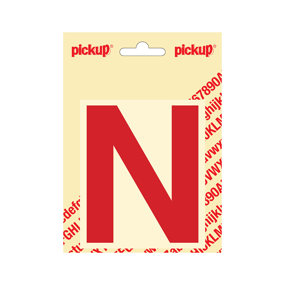 Pickup plakletter Helvetica 100 mm - rood N
