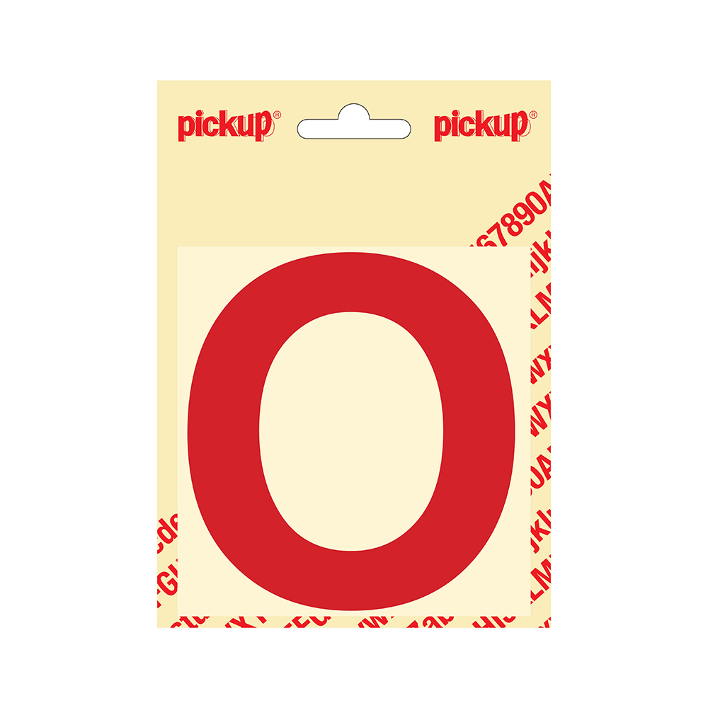Pickup plakletter Helvetica 100 mm - rood O
