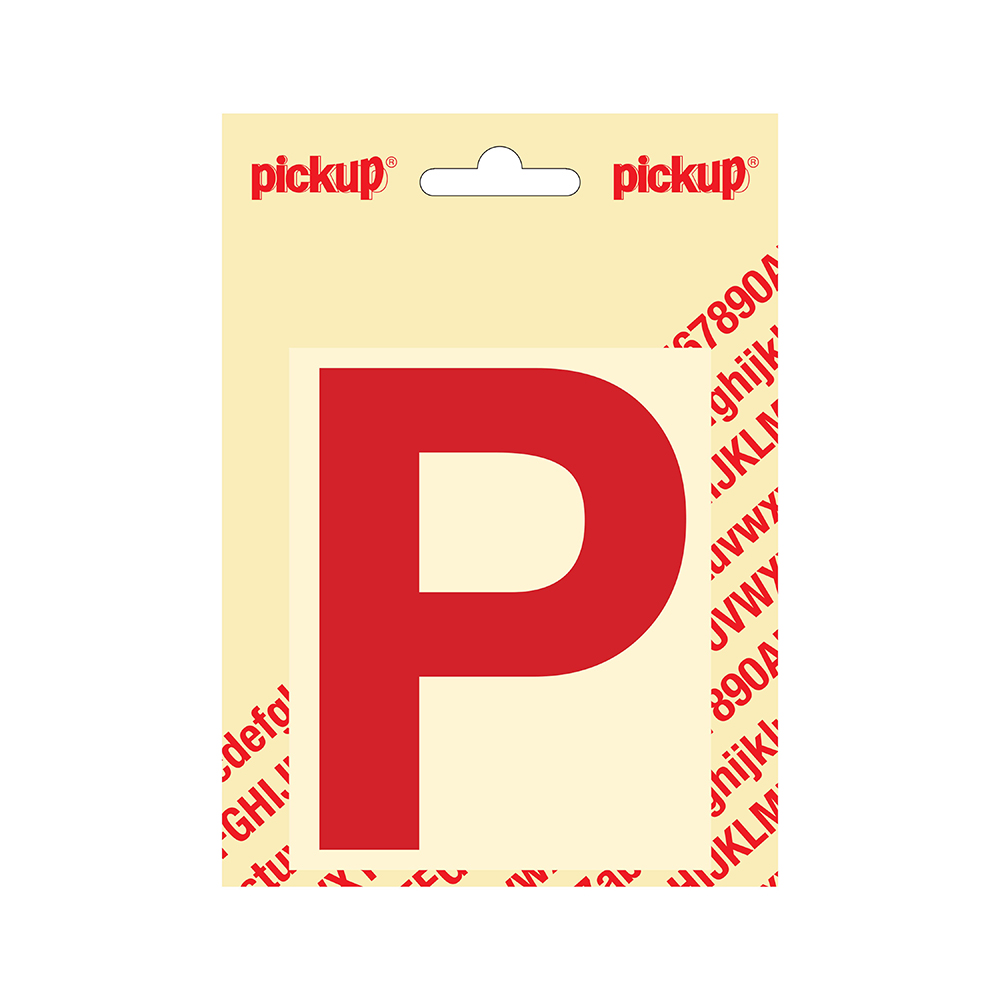 Pickup plakletter Helvetica 100 mm - rood P