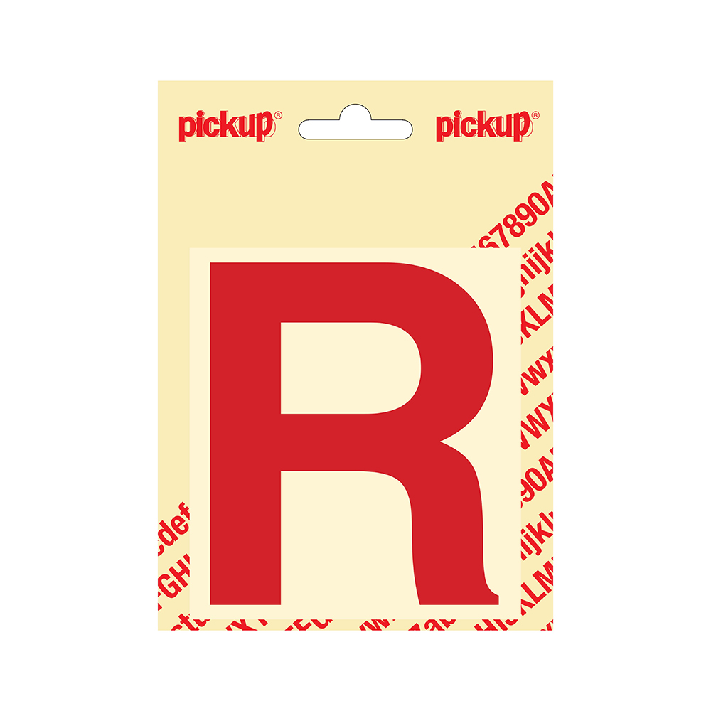 Pickup plakletter Helvetica 100 mm - rood R