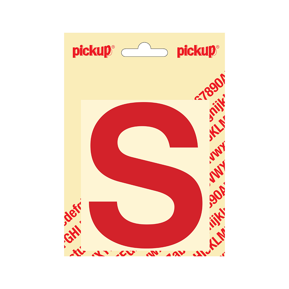 Pickup plakletter Helvetica 100 mm - rood S